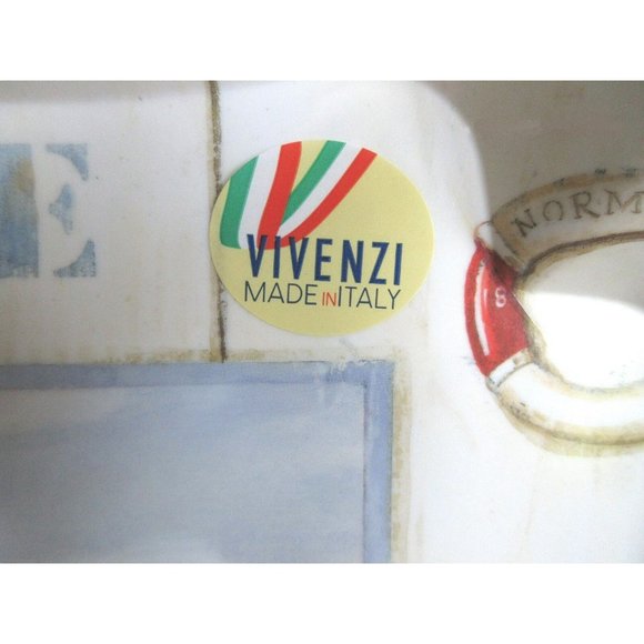 VIVENZI Italian Tray Nautical Beach Starfish Shells Ropes Made In Italy New - Picture 2 of 6